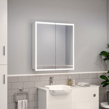 Load image into Gallery viewer, Double Door Bathroom Mirror LED Frameless Mirror Cabinet Bathroom Mirror Cabinets Living and Home 
