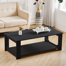 Load image into Gallery viewer, Modern Style Black Coffee Table Living Room with One Shelf Coffee Tables Living and Home 
