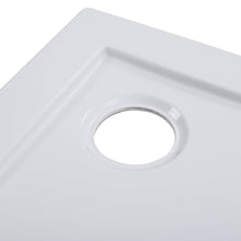 Load image into Gallery viewer, Livingandhome 900x700mm Rectangular Shower Tray White, DM0405DM0423 Living and Home 
