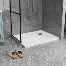 Load image into Gallery viewer, 2ft/3ft White Acrylic Shower Tray with Drain Shower Trays Living and Home 
