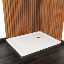 Load image into Gallery viewer, 2ft/3ft White Acrylic Shower Tray with Drain Shower Trays Living and Home 
