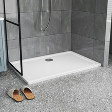 Load image into Gallery viewer, White Acrylic Shower Tray Leak-Proof Tray with Drain Shower Trays Living and Home W 120 x D 80 cm 
