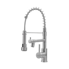 Load image into Gallery viewer, Stainless Steel Kitchen Faucet with Pull Down Spring Spout and Pot Filler

