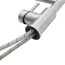 Load image into Gallery viewer, Stainless Steel Kitchen Faucet with Pull Down Spring Spout and Pot Filler
