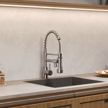 Load image into Gallery viewer, Stainless Steel Kitchen Faucet with Pull Down Spring Spout and Pot Filler
