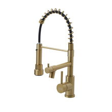 Load image into Gallery viewer, Stainless Steel Kitchen Faucet with Pull Down Spring Spout and Pot Filler
