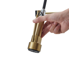 Load image into Gallery viewer, Stainless Steel Kitchen Faucet with Pull Down Spring Spout and Pot Filler
