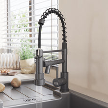 Load image into Gallery viewer, Stainless Steel Kitchen Faucet with Pull Down Spring Spout and Pot Filler
