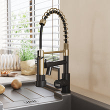 Load image into Gallery viewer, Stainless Steel Kitchen Faucet with Pull Down Spring Spout and Pot Filler
