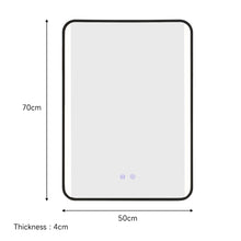 Load image into Gallery viewer, Framed Retangular LED Light Bathroom Vanity Mirror
