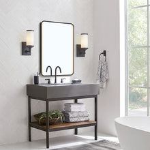 Load image into Gallery viewer, Framed Retangular LED Light Bathroom Vanity Mirror
