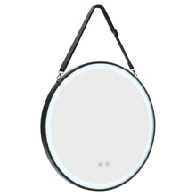 Load image into Gallery viewer, Round Metal LED Mirror with Hanging Strap
