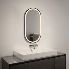 Load image into Gallery viewer, Modern Oval LED Wall Mirror Metal Framed
