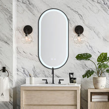 Load image into Gallery viewer, Modern Oval LED Wall Mirror Metal Framed

