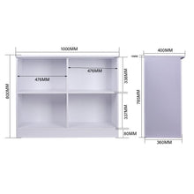Load image into Gallery viewer, 3ft W Simple Classic Sideboard Cabinet with Open Shelves Cabinets Living and Home 
