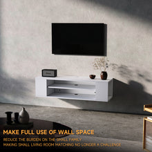 Load image into Gallery viewer, 2 Layers Wall Mounted Floating TV Stand Modern TV Cabinet
