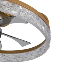 Load image into Gallery viewer, Modern Round Crystal Ceiling Fan with Light
