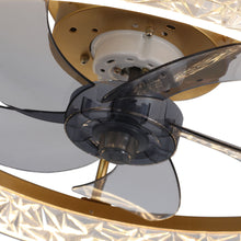 Load image into Gallery viewer, Modern Round Crystal Ceiling Fan with Light
