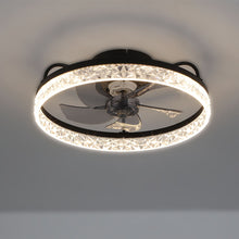 Load image into Gallery viewer, Modern Round Crystal Ceiling Fan with Light
