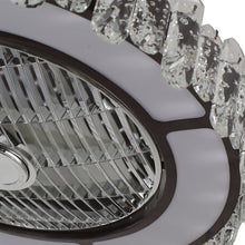 Load image into Gallery viewer, Round Crystal Flush Mount LED Ceiling Fan Light Ceiling Fans Living and Home 
