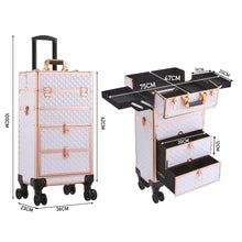 Load image into Gallery viewer, Multi-functional 4 in 1 Cosmetic Trolley Case with Detachable Beauty Storage Box
