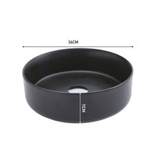 Load image into Gallery viewer, Round Black Vessel Bathroom Sink
