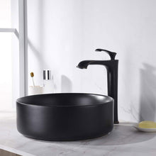 Load image into Gallery viewer, Round Black Vessel Bathroom Sink
