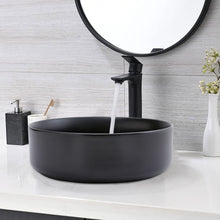 Load image into Gallery viewer, Round Black Vessel Bathroom Sink
