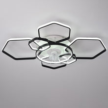 Load image into Gallery viewer, Geometrical Ceiling Mount LED Fan Light
