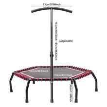 Load image into Gallery viewer, 48in Bungee Cords Hexagonal Trampoline with Adjustable T-Bar Handle
