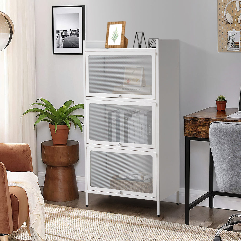Vertical File Cabinet For Home Office Storage Cabinet with 3 Shelves