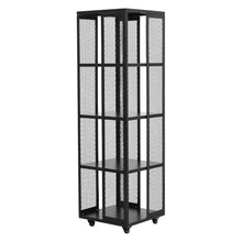 Load image into Gallery viewer, Black Steel 4-Tier Bookcase Files Storage Rack
