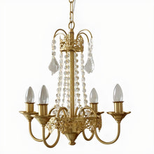 Load image into Gallery viewer, Lightsin 4-Light Candle Style Pendant with Clear Crystal Accents Lightsin 
