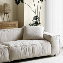 Load image into Gallery viewer, Cottonfy Elegant Linen Tofu Block Fabric Down Sofa Cottonfy UK 
