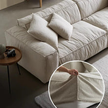 Load image into Gallery viewer, Cottonfy Elegant Linen Tofu Block Fabric Down Sofa Cottonfy UK 
