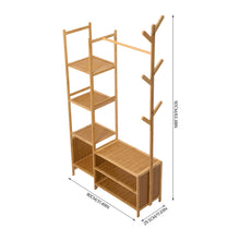 Load image into Gallery viewer, Multifunctional Coat Rack with Hanging Rod &amp; Shelves
