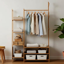Load image into Gallery viewer, Multifunctional Coat Rack with Hanging Rod &amp; Shelves
