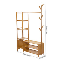 Load image into Gallery viewer, Multifunctional Coat Rack with Hanging Rod &amp; Shelves
