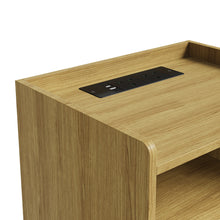 Load image into Gallery viewer, Set of 2 Bedside Tables with Charging Station &amp; Drawer
