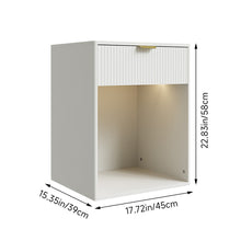 Load image into Gallery viewer, Set of 2 Bedside Tables with Charging Station &amp; RGB Light Strip
