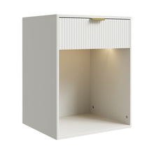 Load image into Gallery viewer, Set of 2 Bedside Tables with Charging Station &amp; RGB Light Strip
