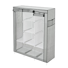 Load image into Gallery viewer, Portable Fabric Wardrobe with 8 Shelves and 2 Side Pockets
