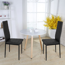 Load image into Gallery viewer, Set of 2 Modern Faux Leather Armless High Back Dining Chairs
