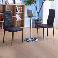 Load image into Gallery viewer, Set of 2 Modern Faux Leather Armless High Back Dining Chairs
