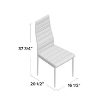 Load image into Gallery viewer, Set of 2 Modern Faux Leather Armless High Back Dining Chairs
