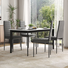 Load image into Gallery viewer, Set of 4 Modern Faux Leather Armless High Back Dining Chairs
