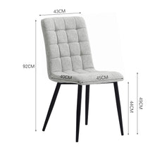 Load image into Gallery viewer, 4Pcs Tufted Modern Armless Dining Chairs with Metal Legs
