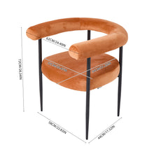 Load image into Gallery viewer, Set of 2 Modern Dining Chairs with Black Metal Legs

