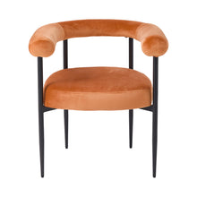 Load image into Gallery viewer, Set of 2 Modern Dining Chairs with Black Metal Legs
