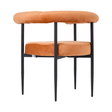 Load image into Gallery viewer, Set of 2 Modern Dining Chairs with Black Metal Legs
